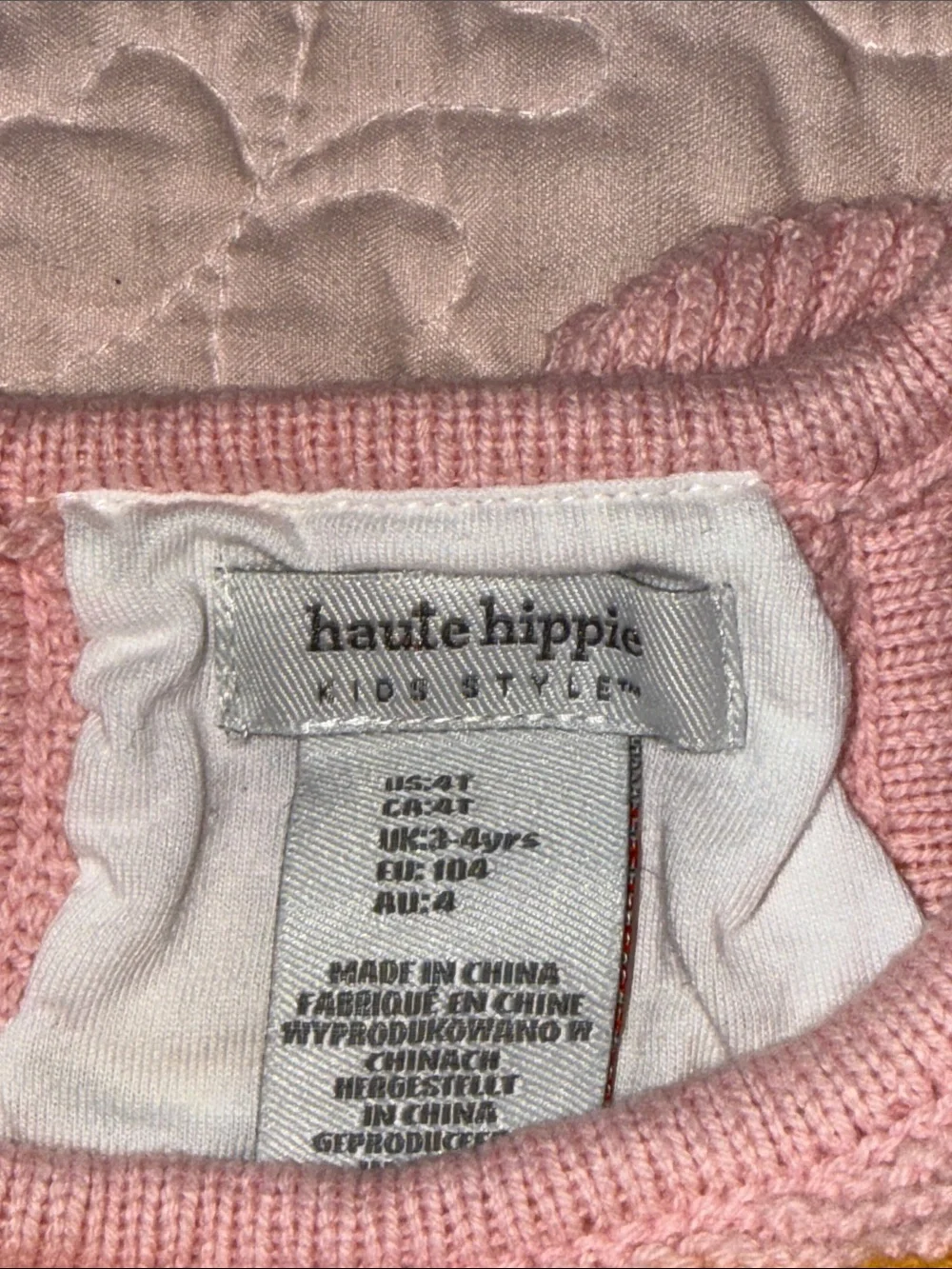 Haute Hippie Pink, Yellow & White Knit Kids Shorts Set